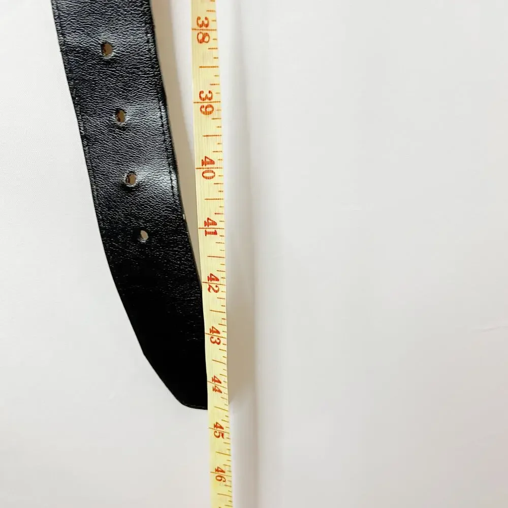 MICHAEL Michael Kors Black Leather Belt Size Large